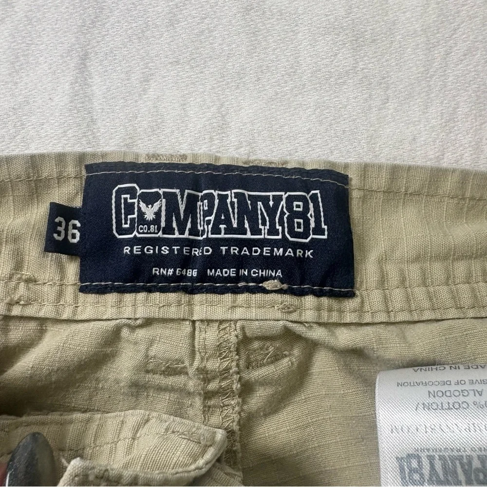 Y2K Company 81 Cargo Shorts Mens 36 Khaki Utility Skate Streetwear - Picture 3 of 14